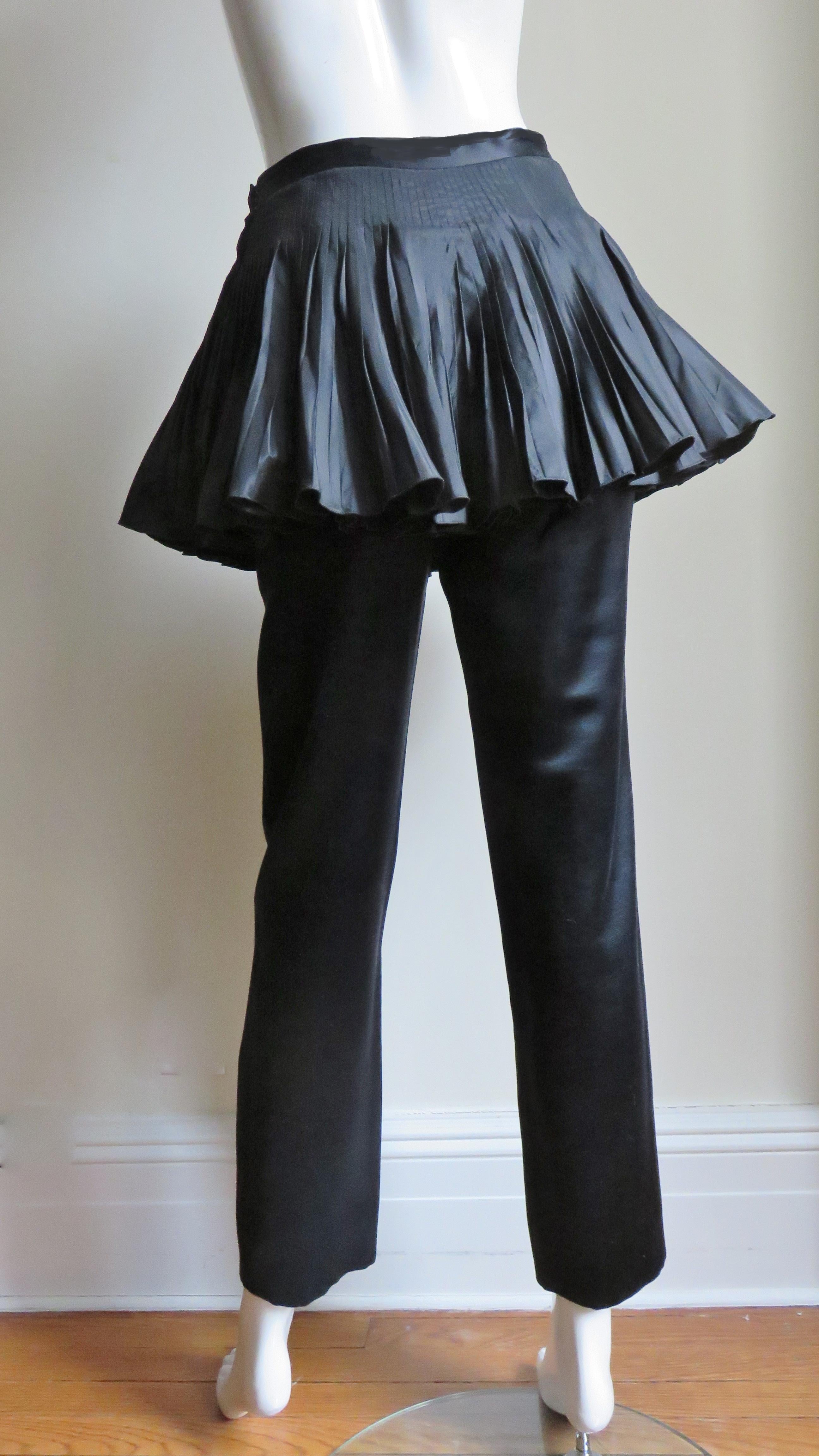 Valentino Boutique Silk Pants with Peplum 3