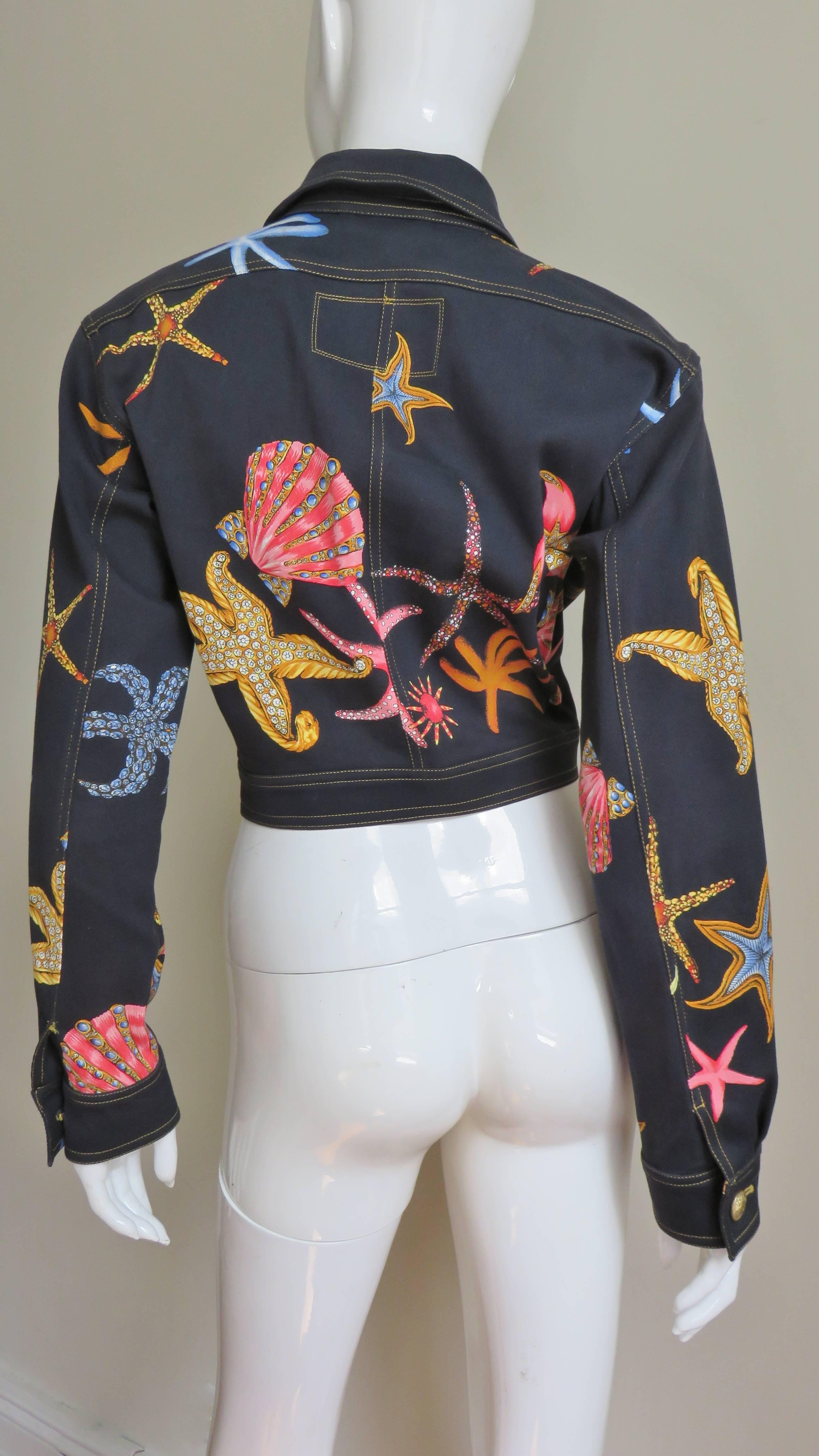 Gianni Versace Starfish Jacket S/S 1992 For Sale 4