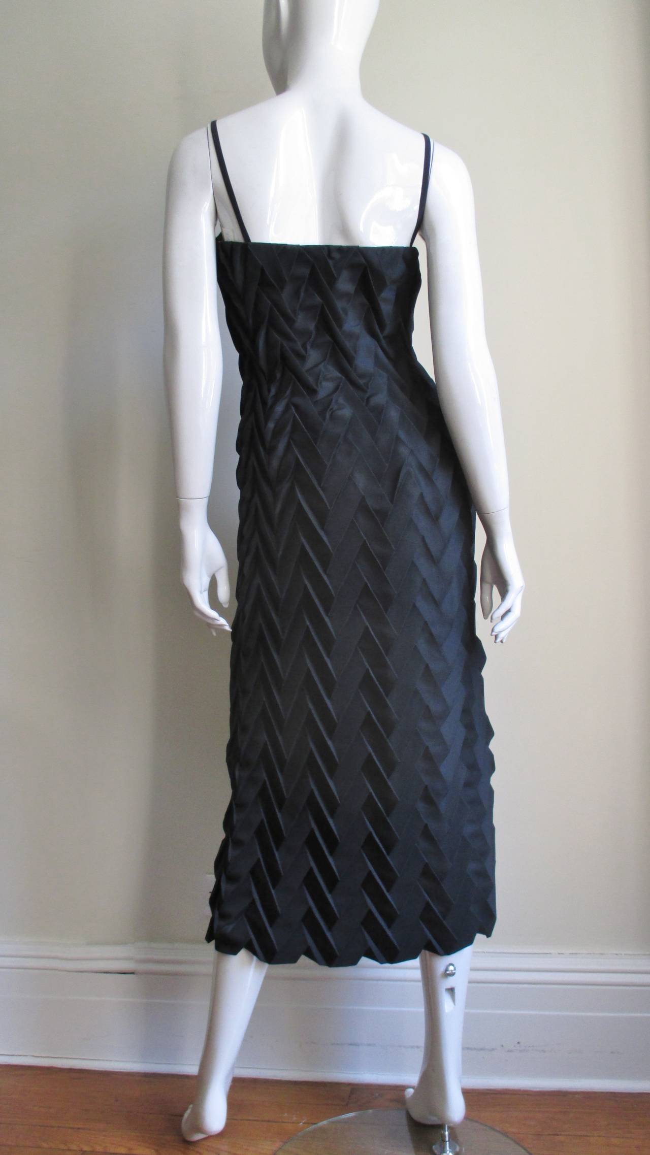 Hanae Mori Nouvelle Couture Geometric Silk Slip Dress For Sale 5
