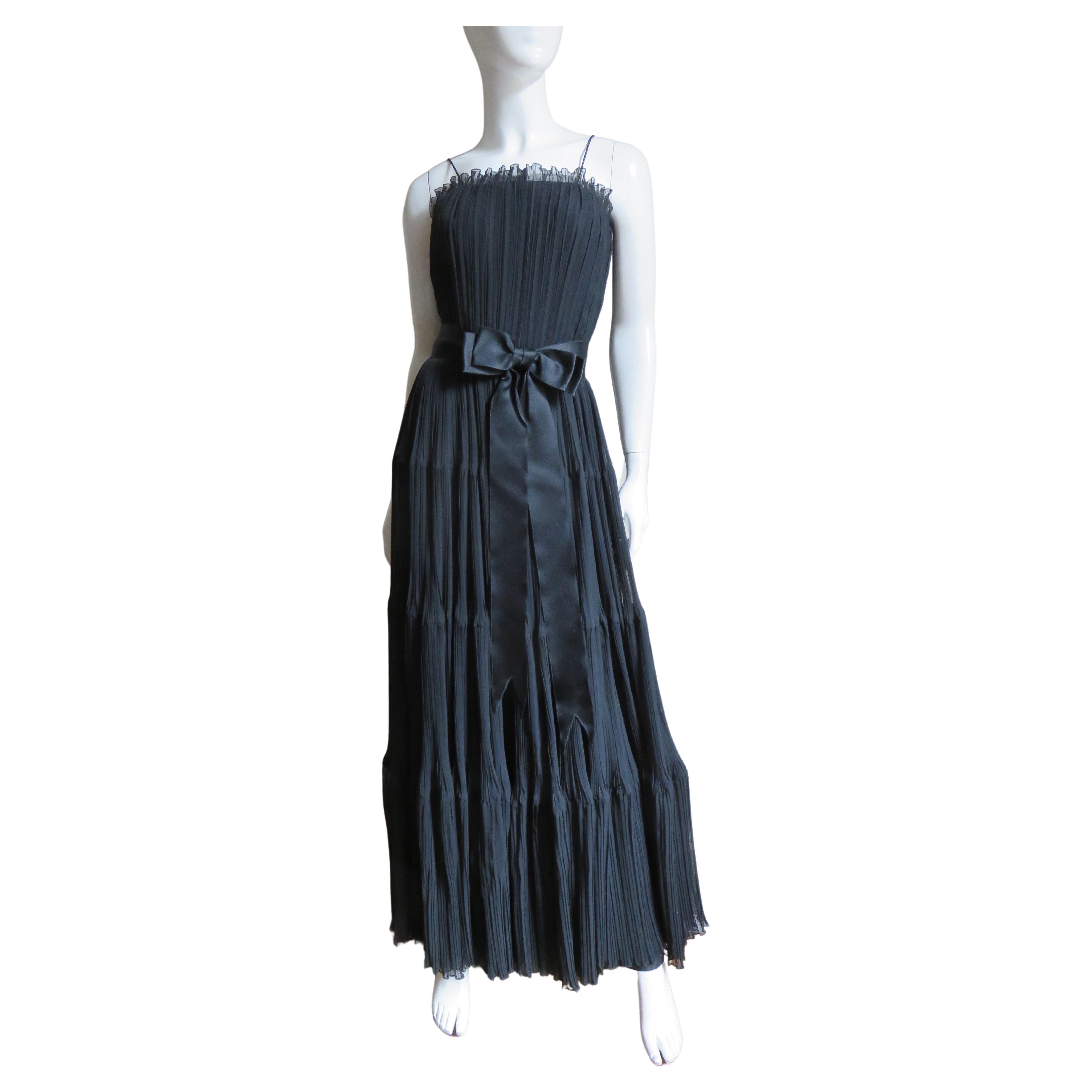  Jean Louis 1960s Silk Tiered Dress