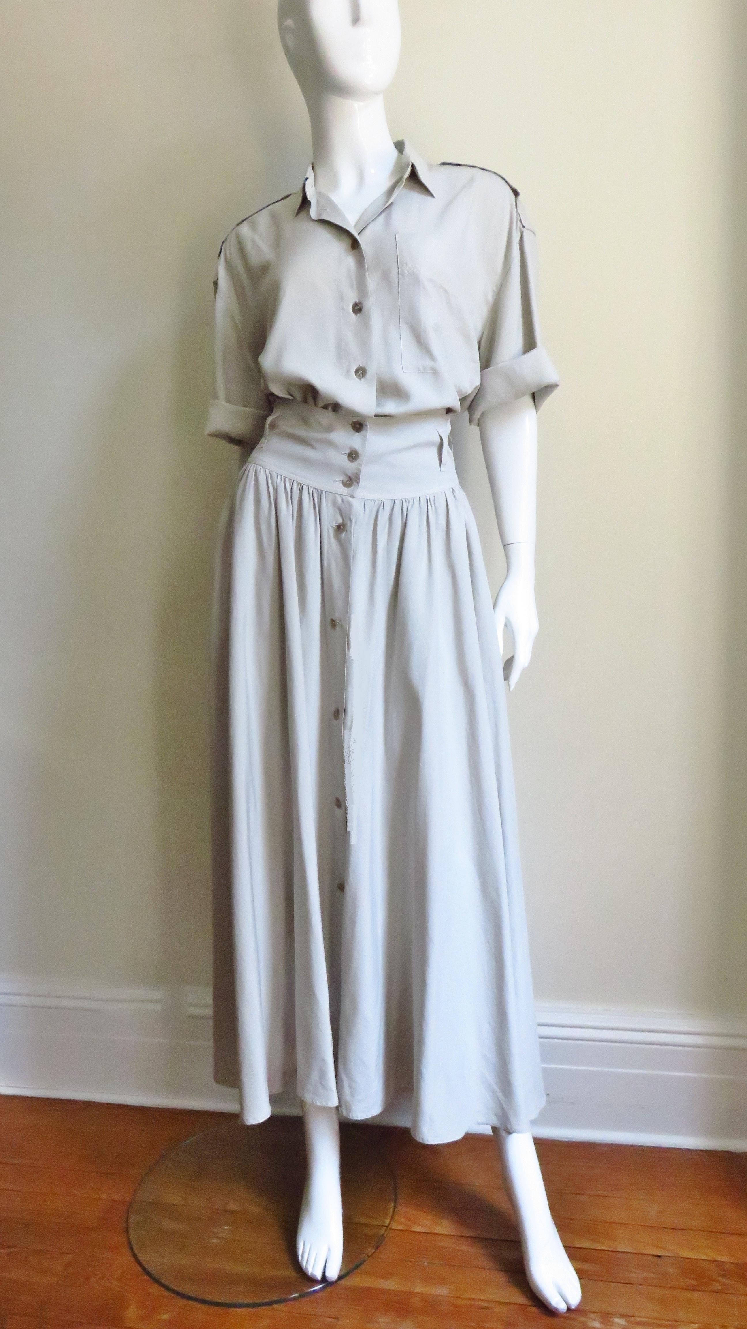 Byblos Silk Romper and Overskirt 1980s For Sale 1
