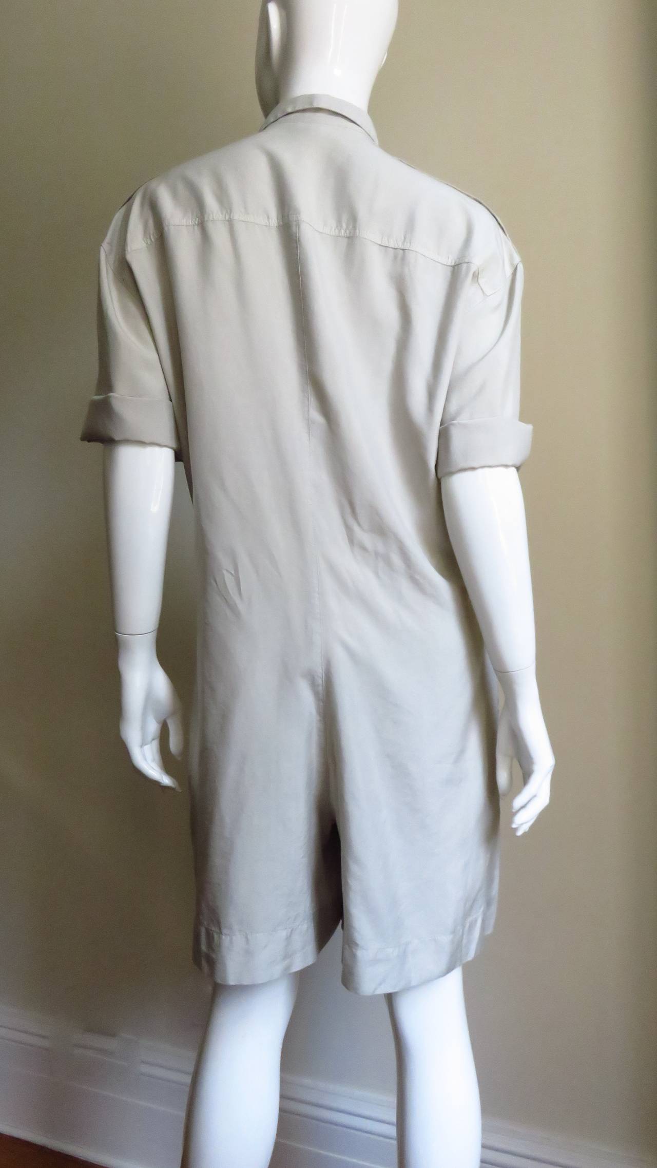 Byblos Silk Romper and Overskirt 1980s For Sale 6