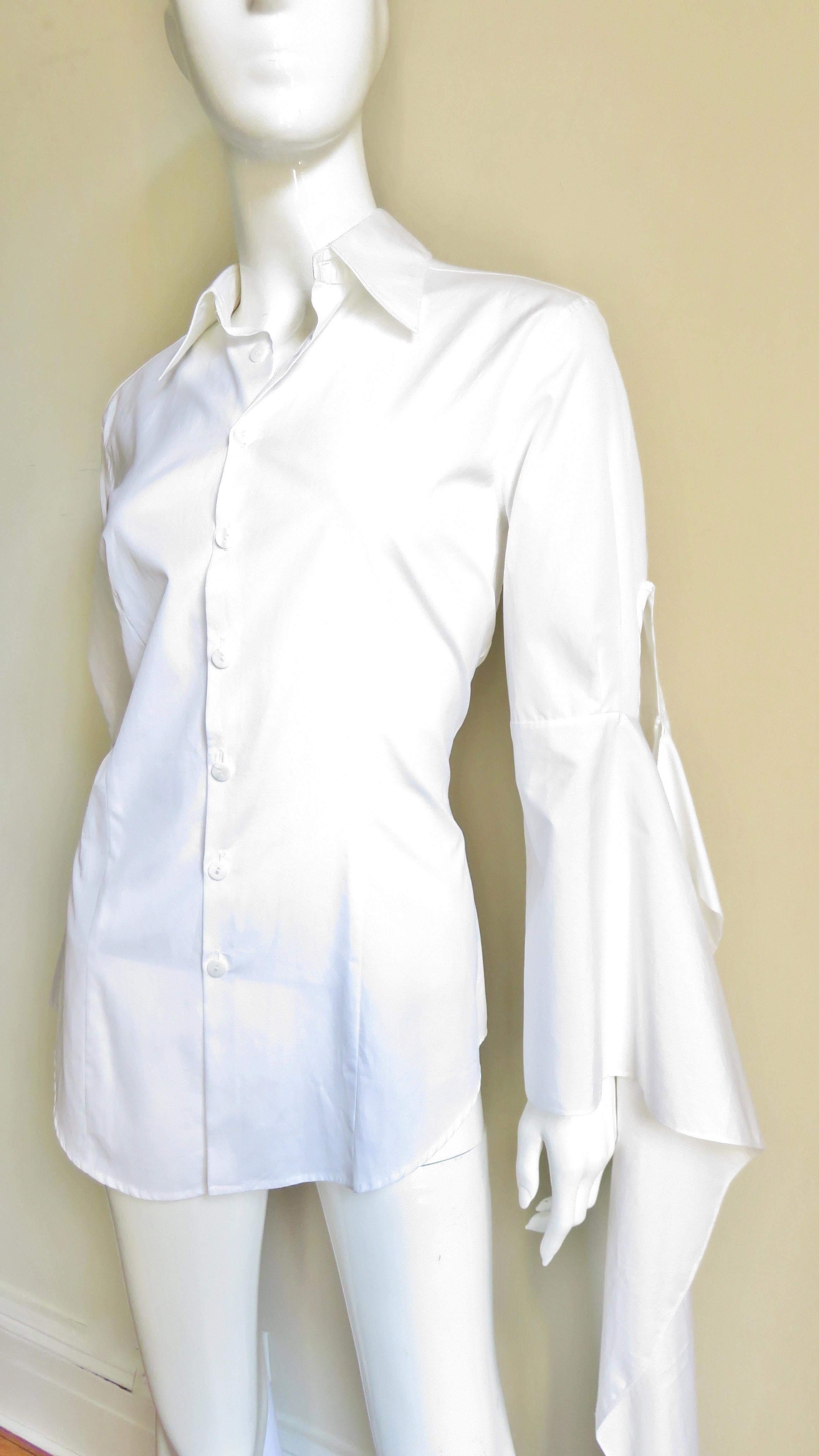 Women's Jean Paul Gaultier New Shirt with Drape Sleeves For Sale