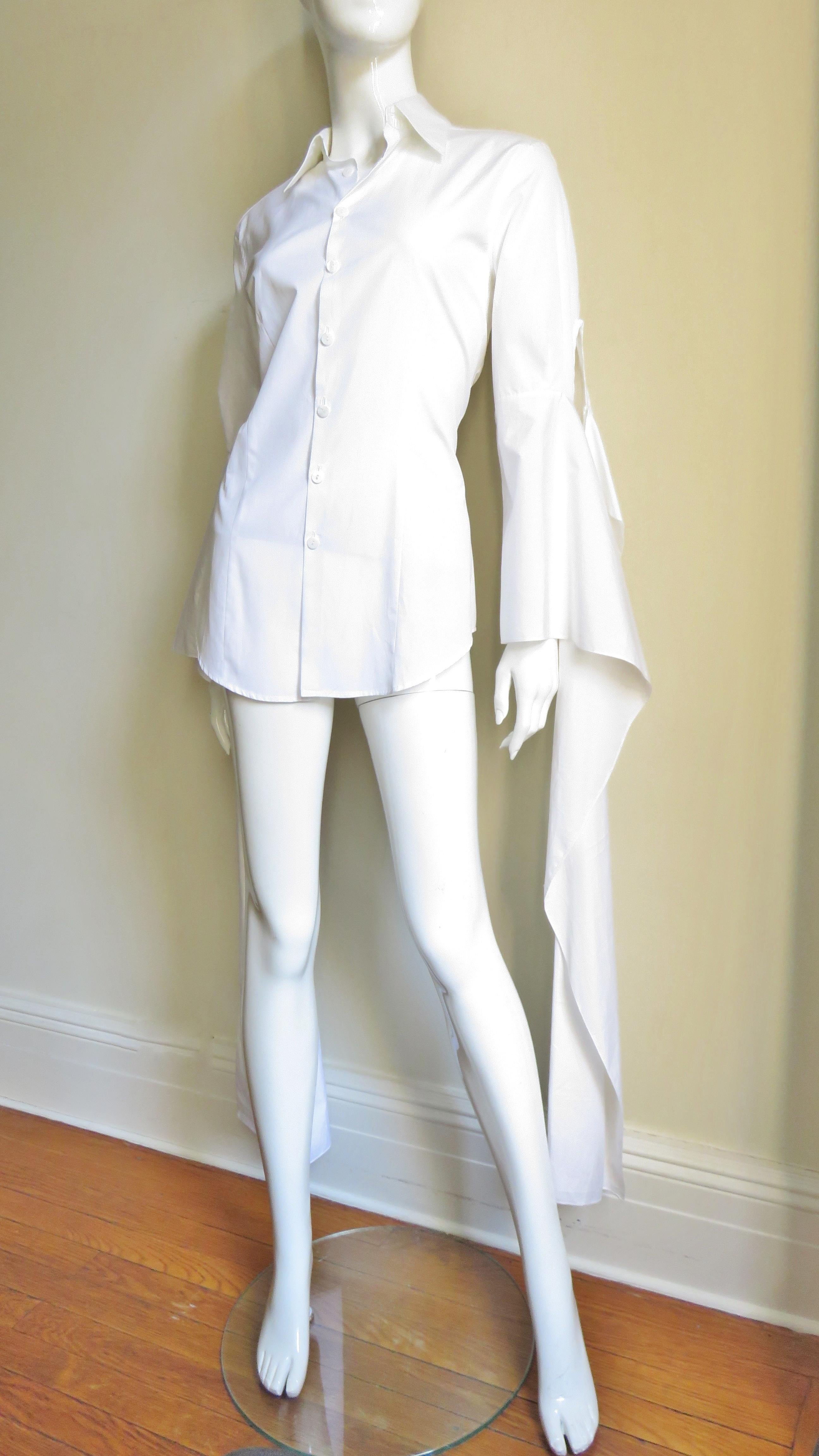 Jean Paul Gaultier New Shirt with Drape Sleeves For Sale 3