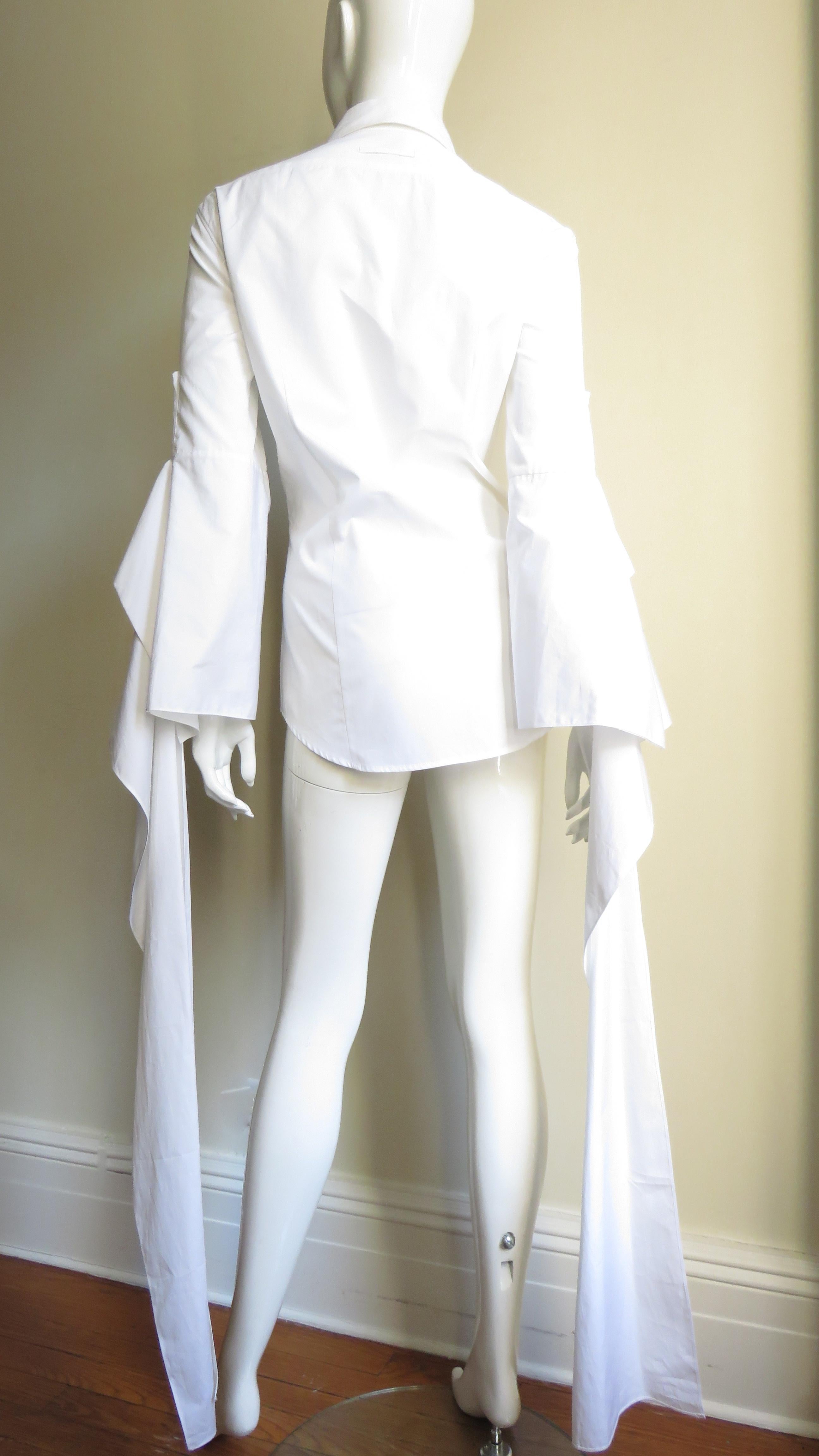 Jean Paul Gaultier New Shirt with Drape Sleeves For Sale 4