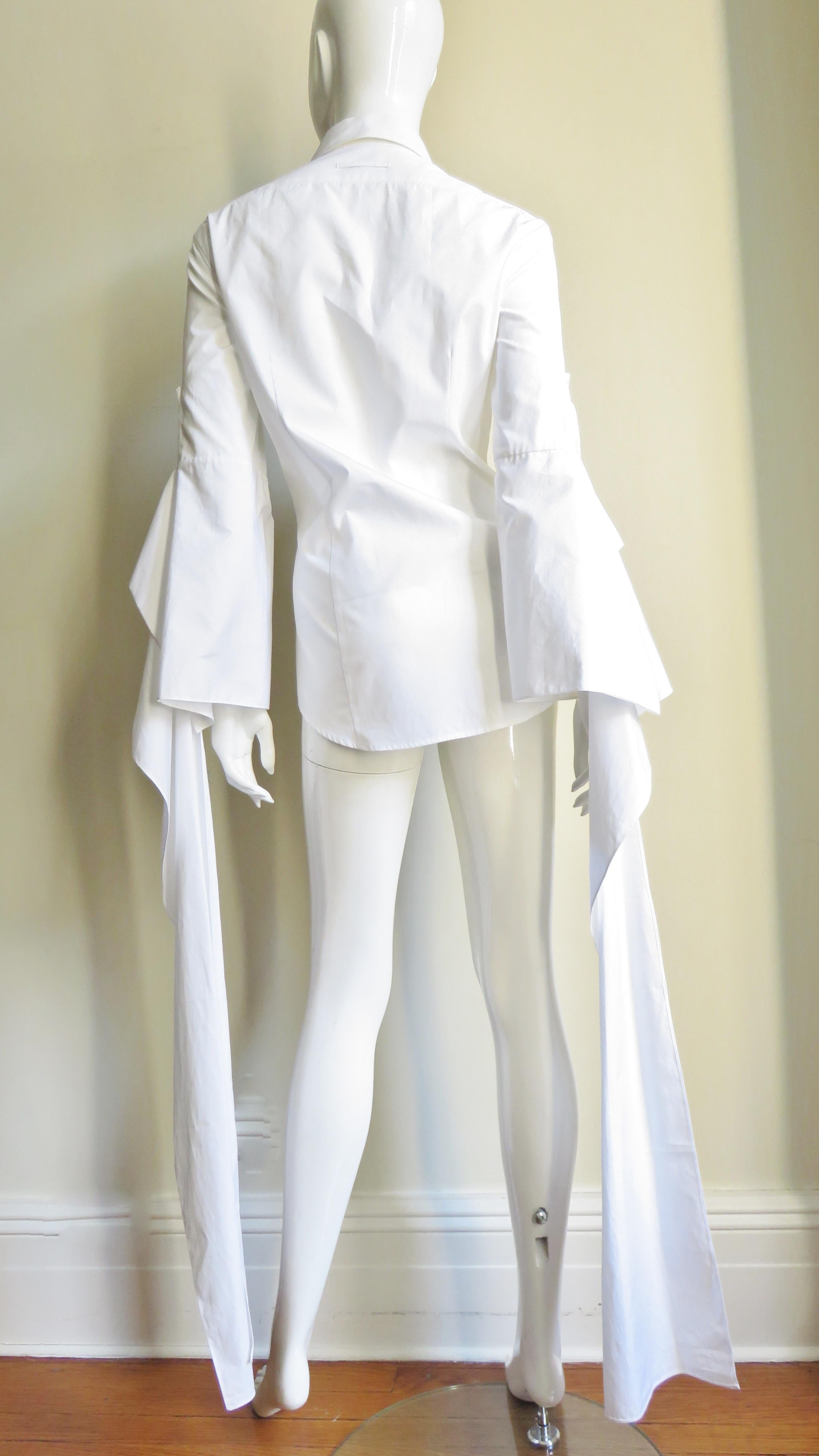 Jean Paul Gaultier New Shirt with Drape Sleeves For Sale 6