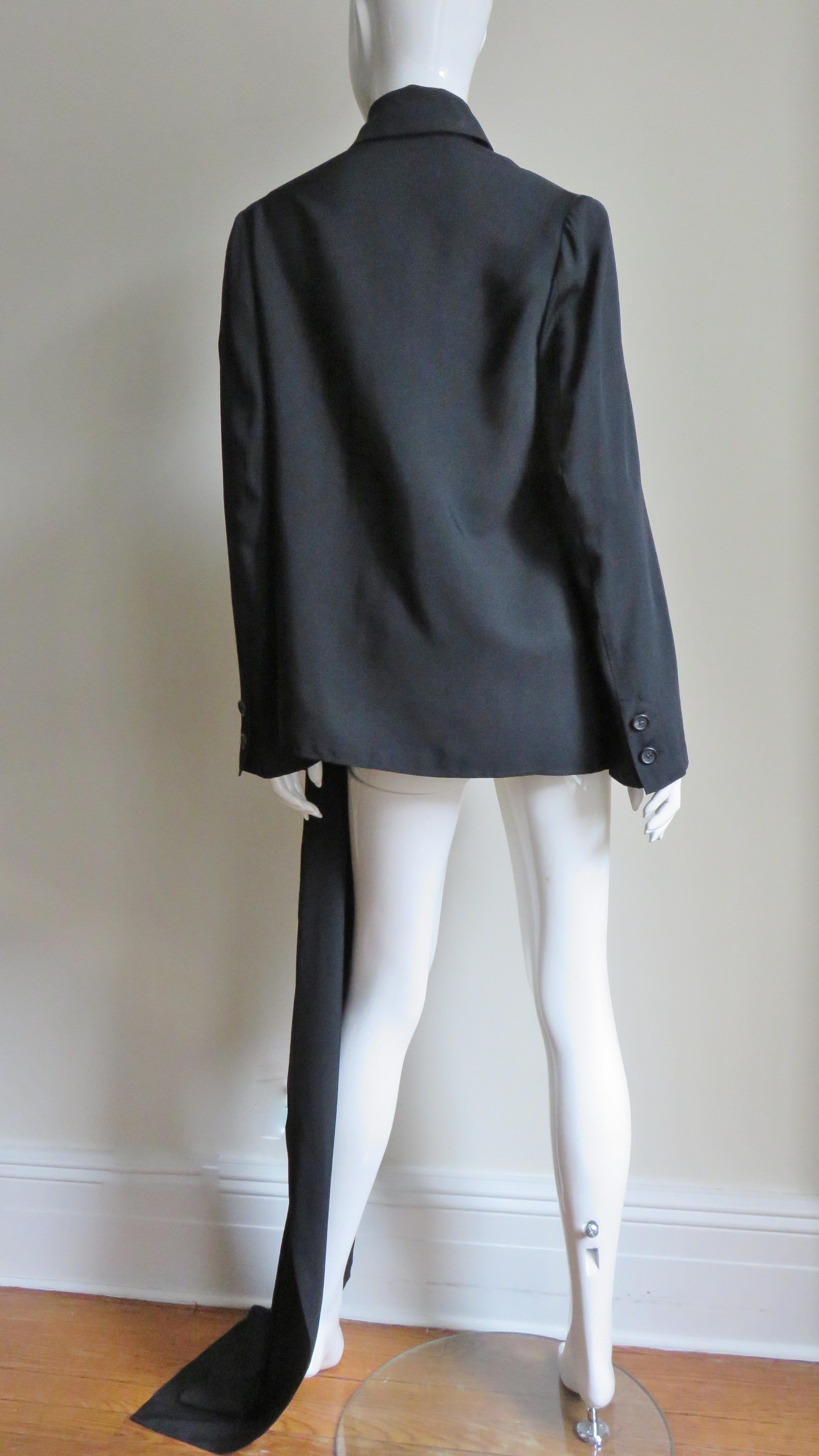 Yohji Yamamoto Wrap and Drape Silk Jacket Top For Sale 4