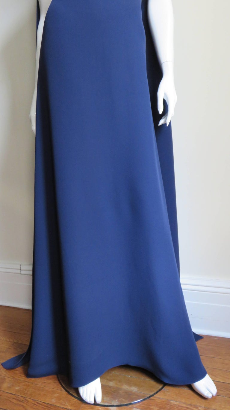 Valentino New Silk Cape Dress For Sale at 1stdibs