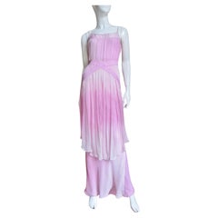 John Galliano Pink Silk Gown