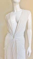 Alexander McQueen Off White Silk Plunge Dress