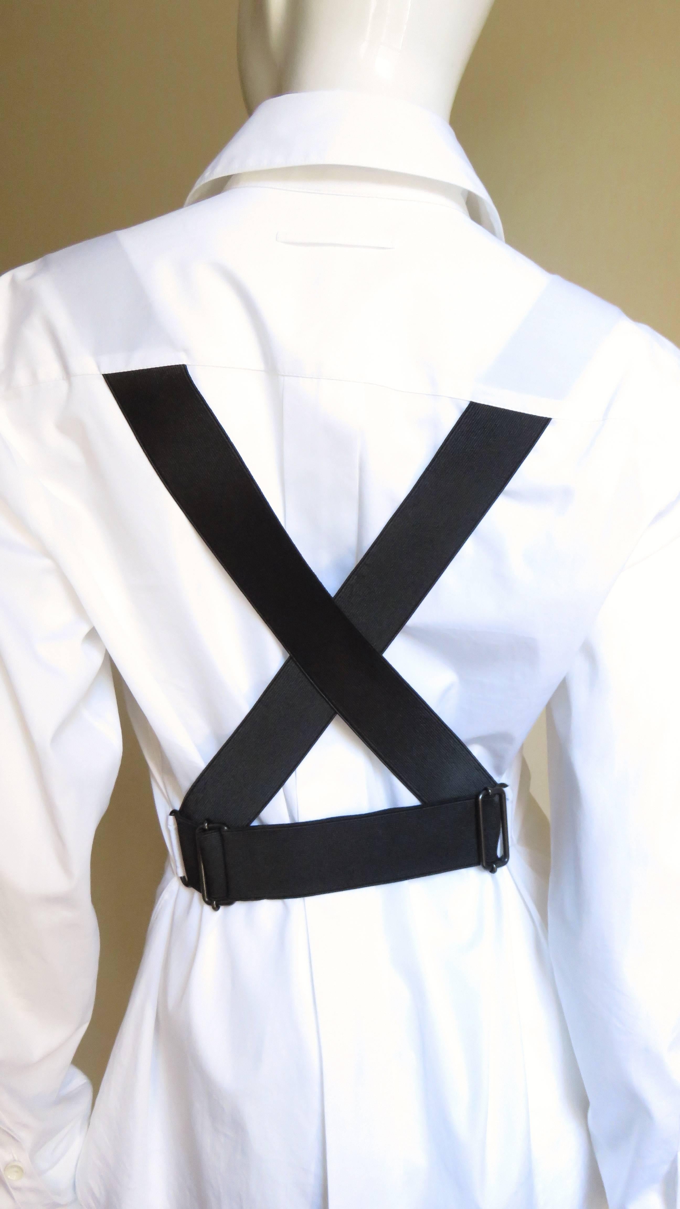 Fabulous Gaultier Cross Back White Shirt 1