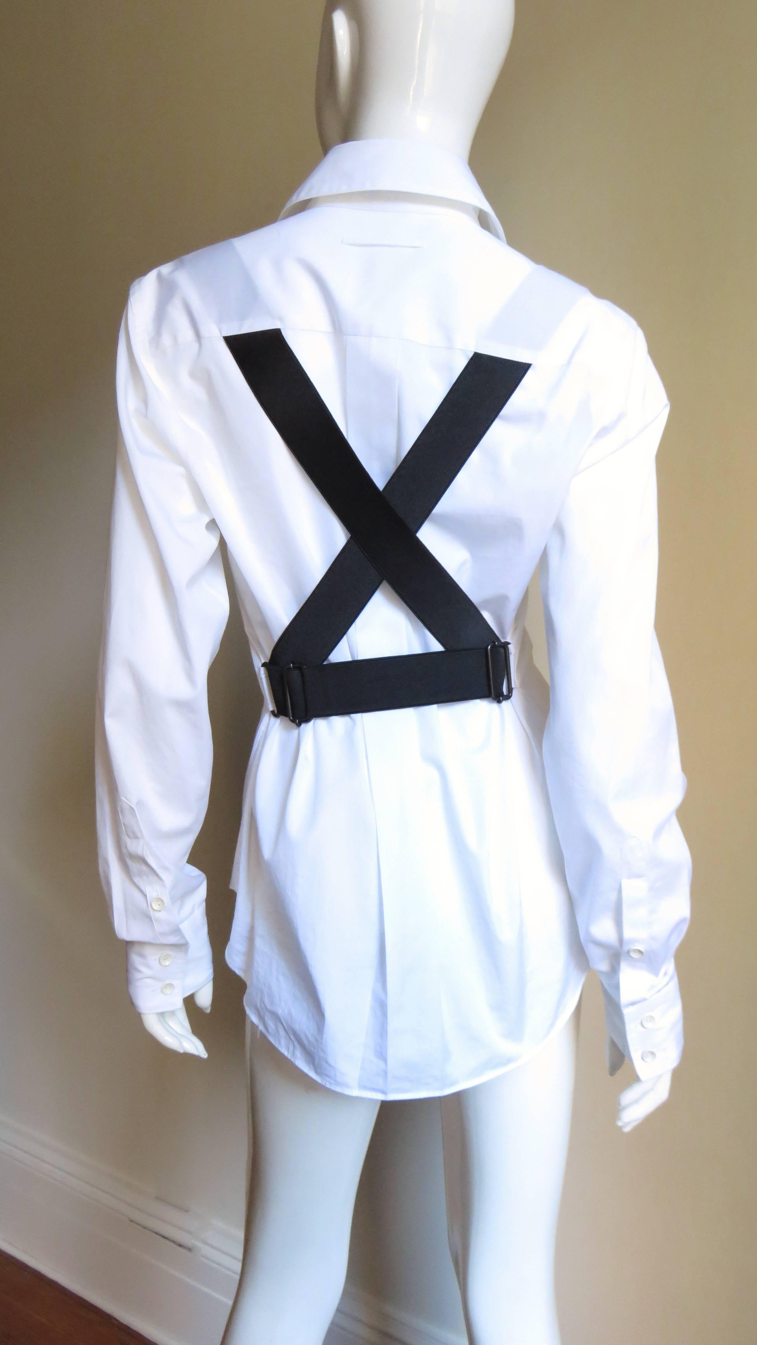 Fabulous Gaultier Cross Back White Shirt 3