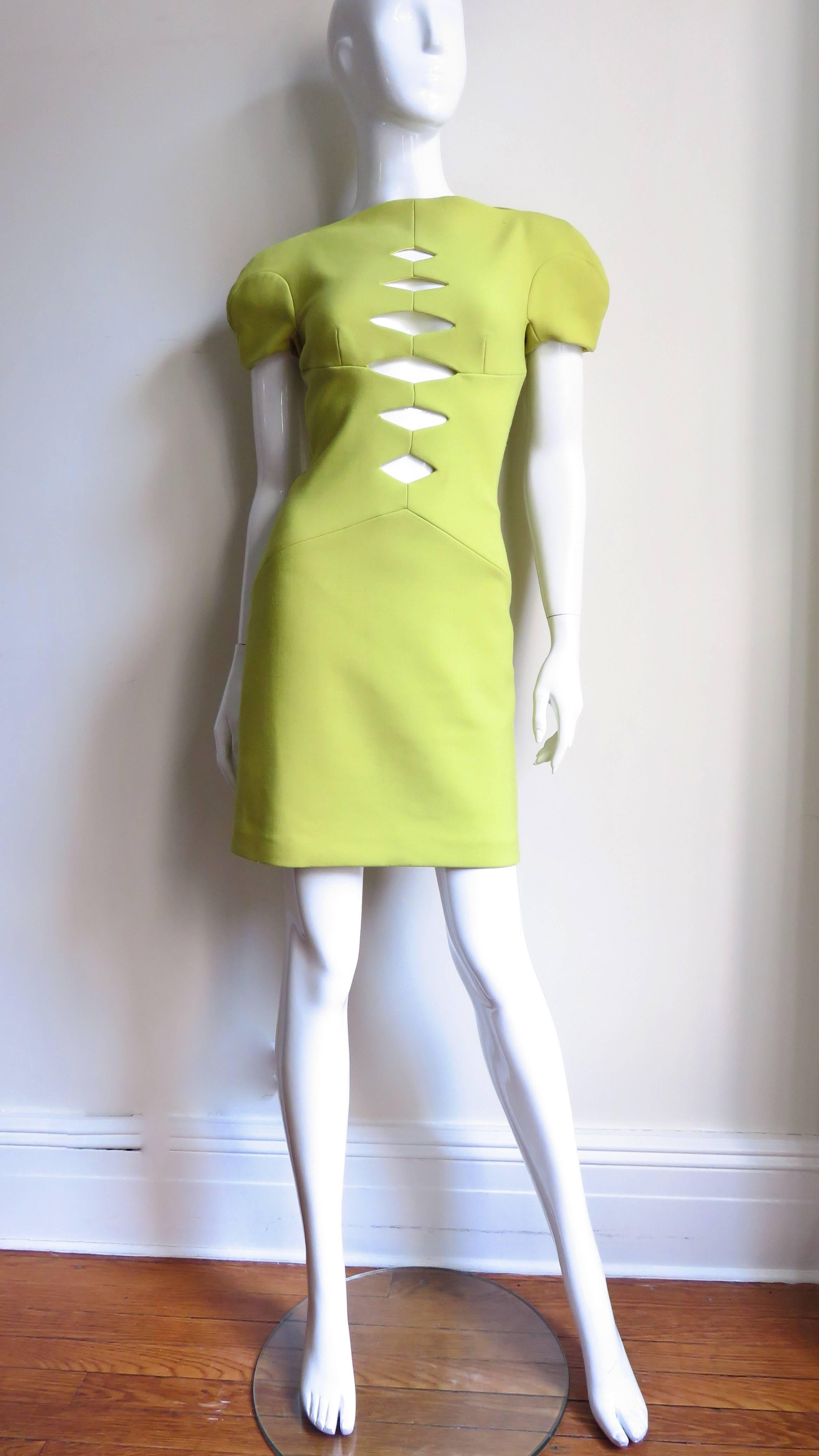 2000s Versace Dress with Cutouts In Excellent Condition In Water Mill, NY