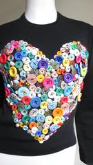 Iconic Patrick Kelly Button Heart Top