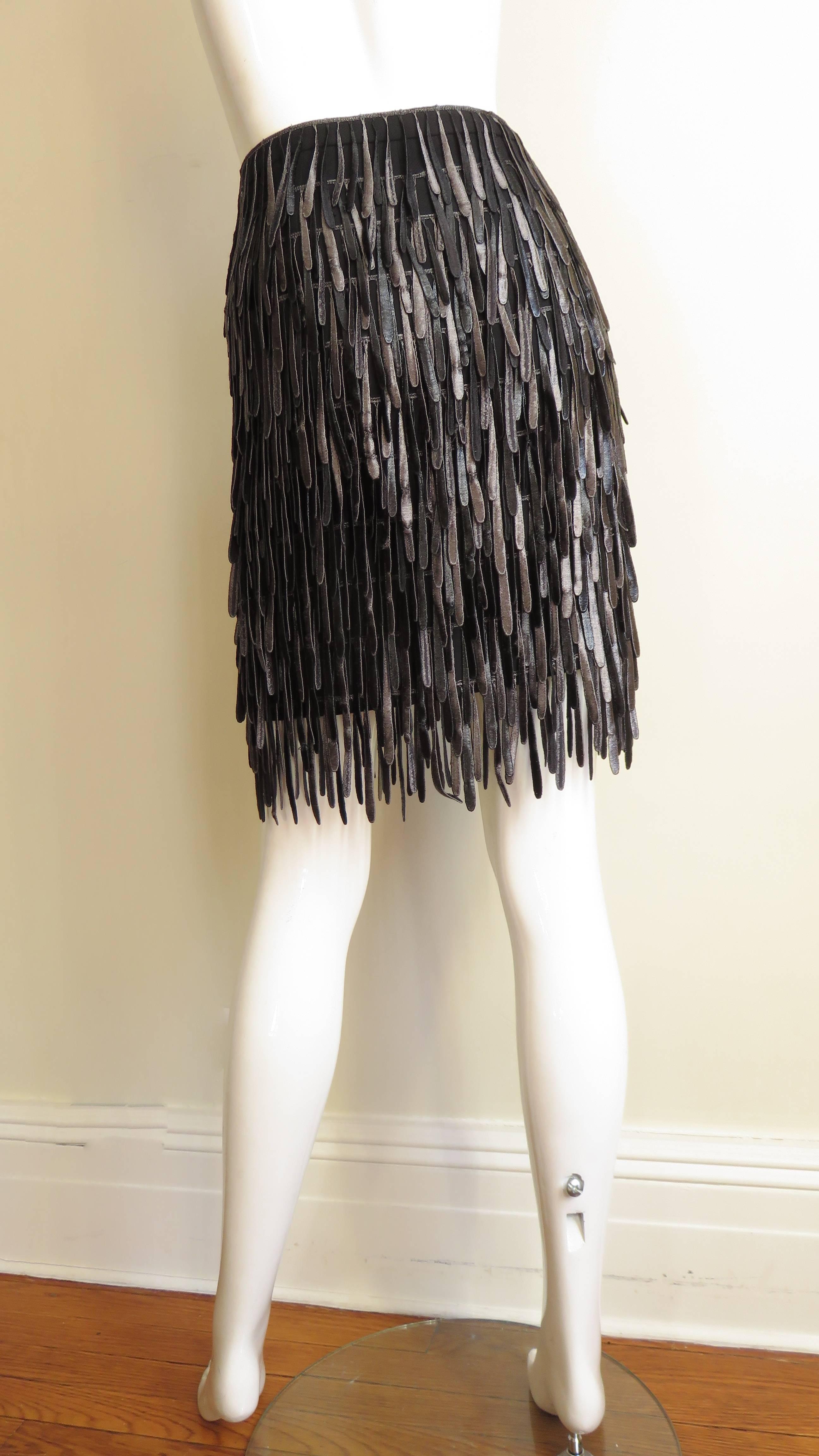 Fendi Silk Fringe Skirt 4