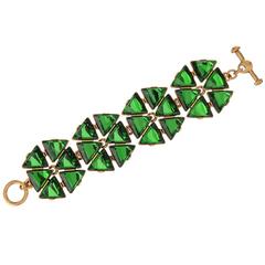 Oscar de la Renta Emerald Green Bracelet 