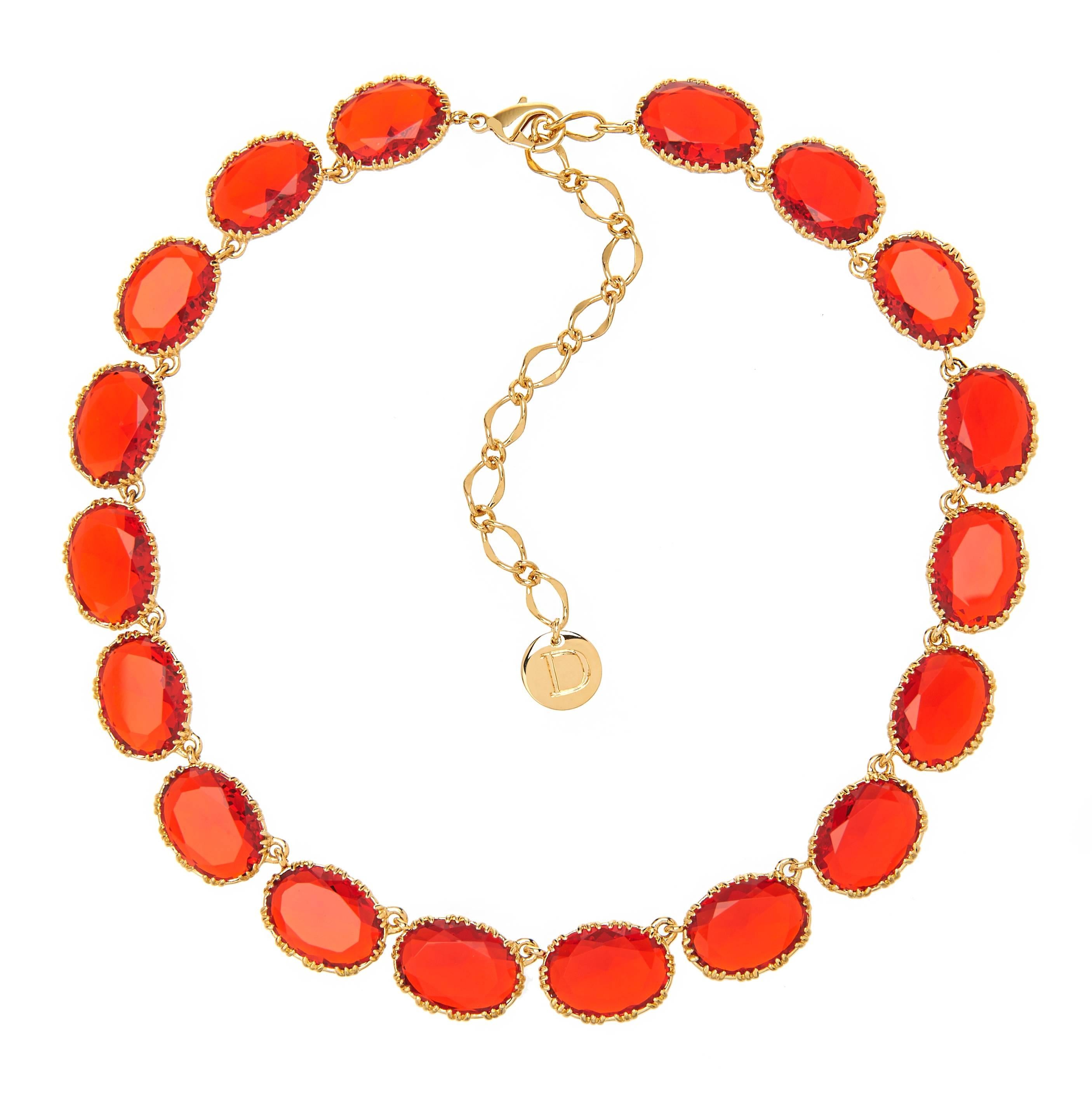 Duchessa Deep Orange Necklace For Sale