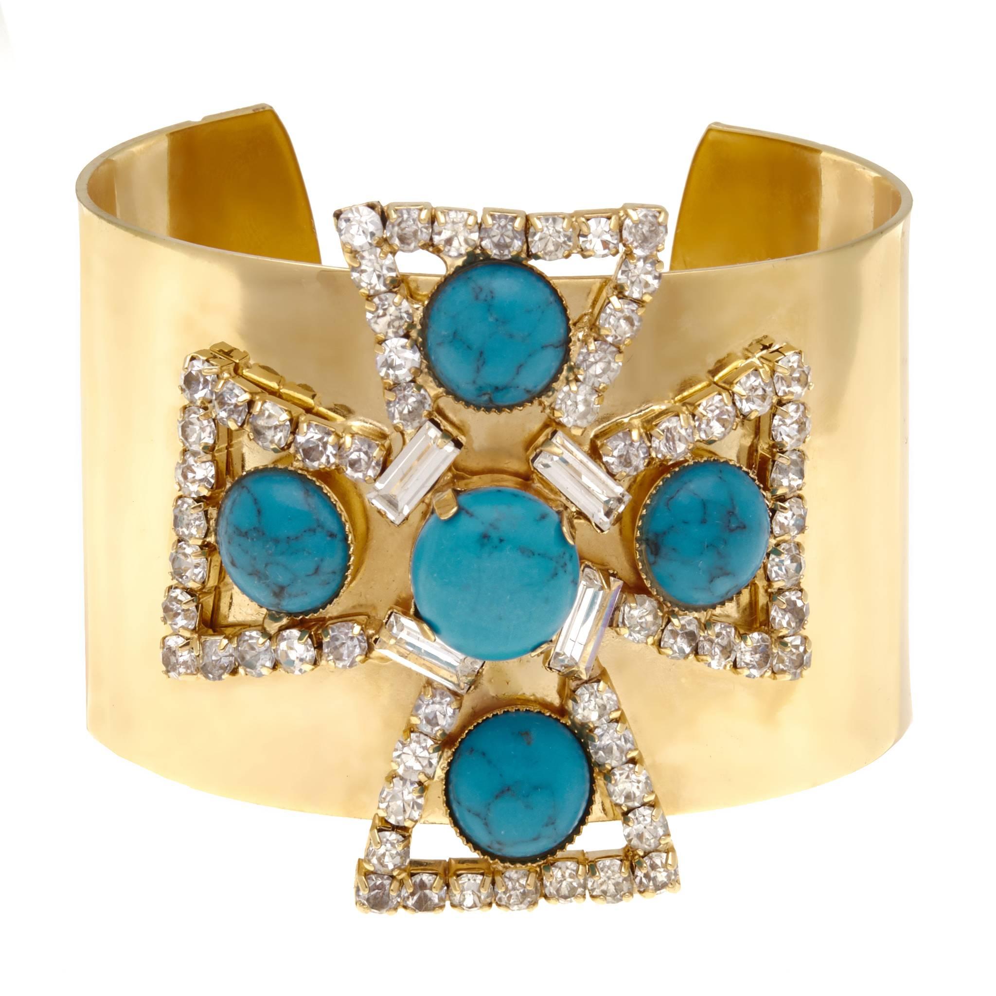 Vintage Givenchy Maltese Cross Cuff  For Sale