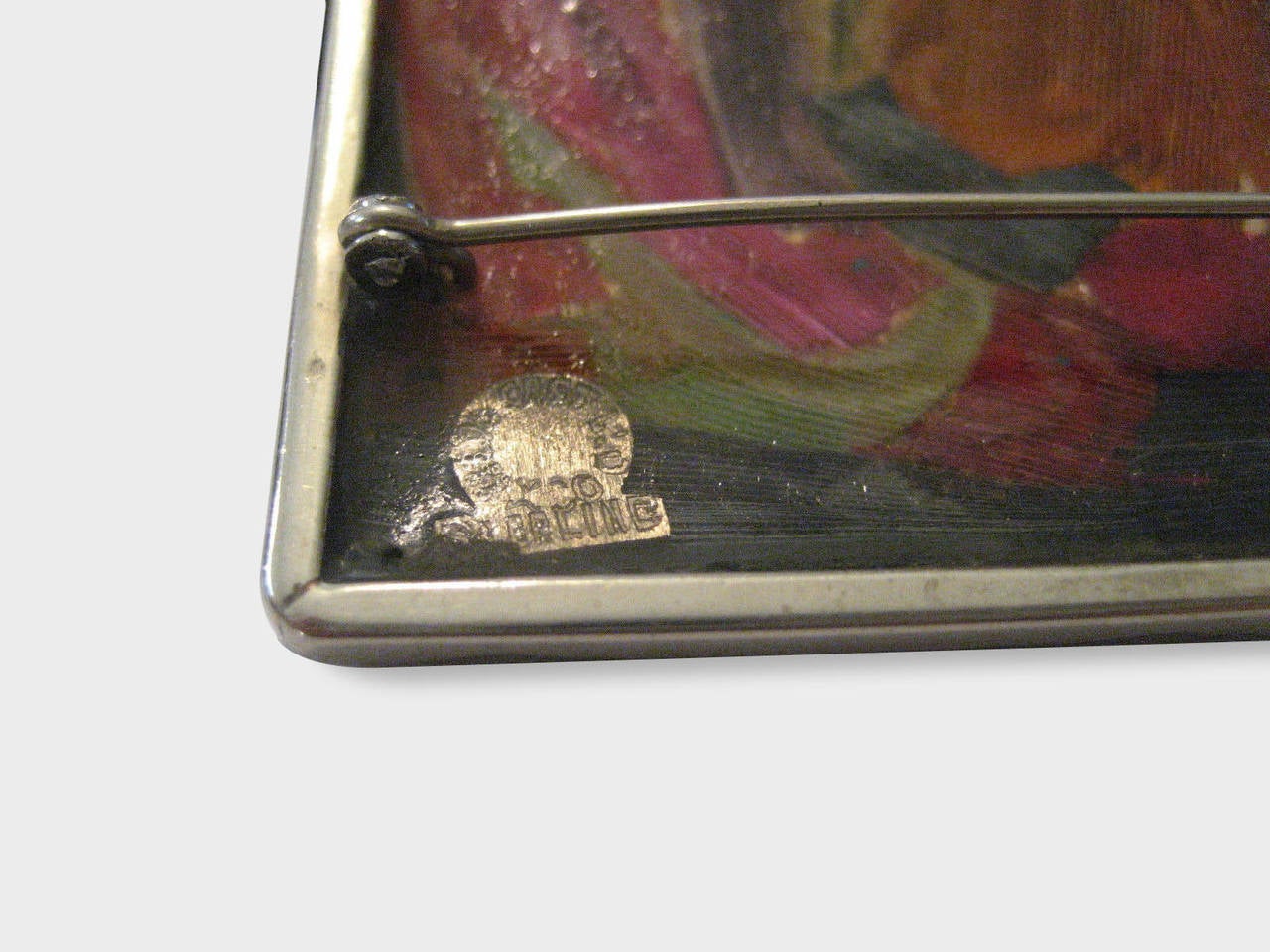 LOS CASTILLO Taxco Sterling Silver Pluma Azteca Indian Chieftain Brooch Pin