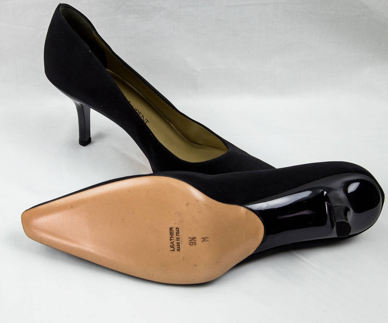 Yves Saint Laurent Shoes Black Shantung Silk Pumps Size 39.5 Italy - Coach  Luxury