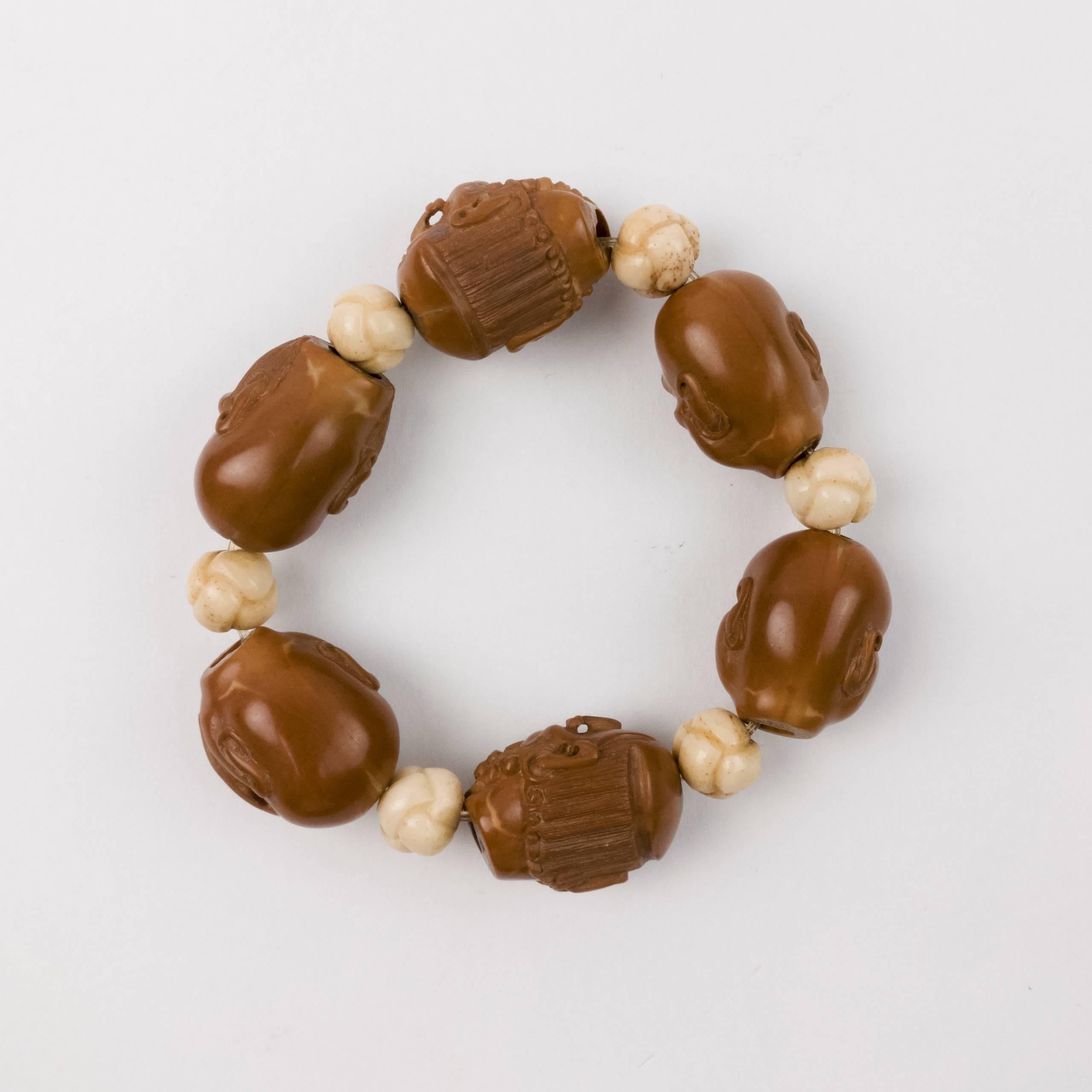 Fabulous Chinese Buddhist Luohan Prayer Beads Bracelet 3