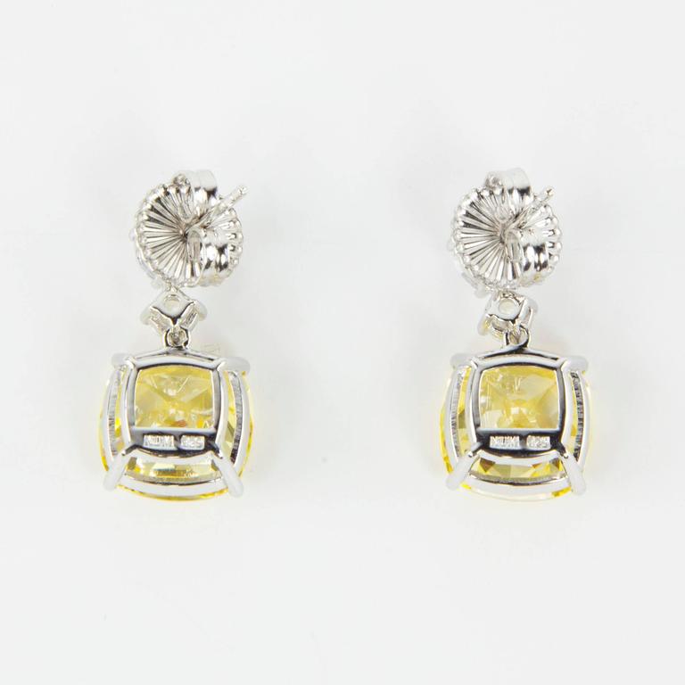 Amazing Faux Yellow Diamond Drop Statement Earrings at 1stDibs faux