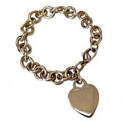 Vintage Tiffany & Co. Sterling Silver Heart Link Bracelet