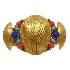 Askew London Bulbous Scarab Hinged Bracelet