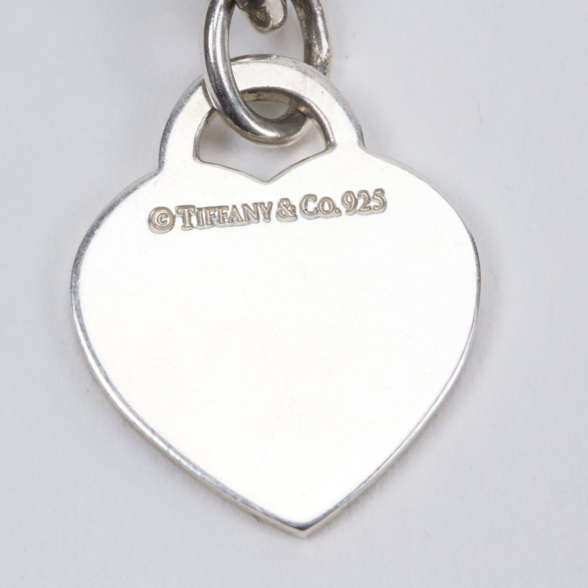 Tiffany & Co Heart Sterling Silver Link Toggle Necklace  In Excellent Condition In Montreal, QC