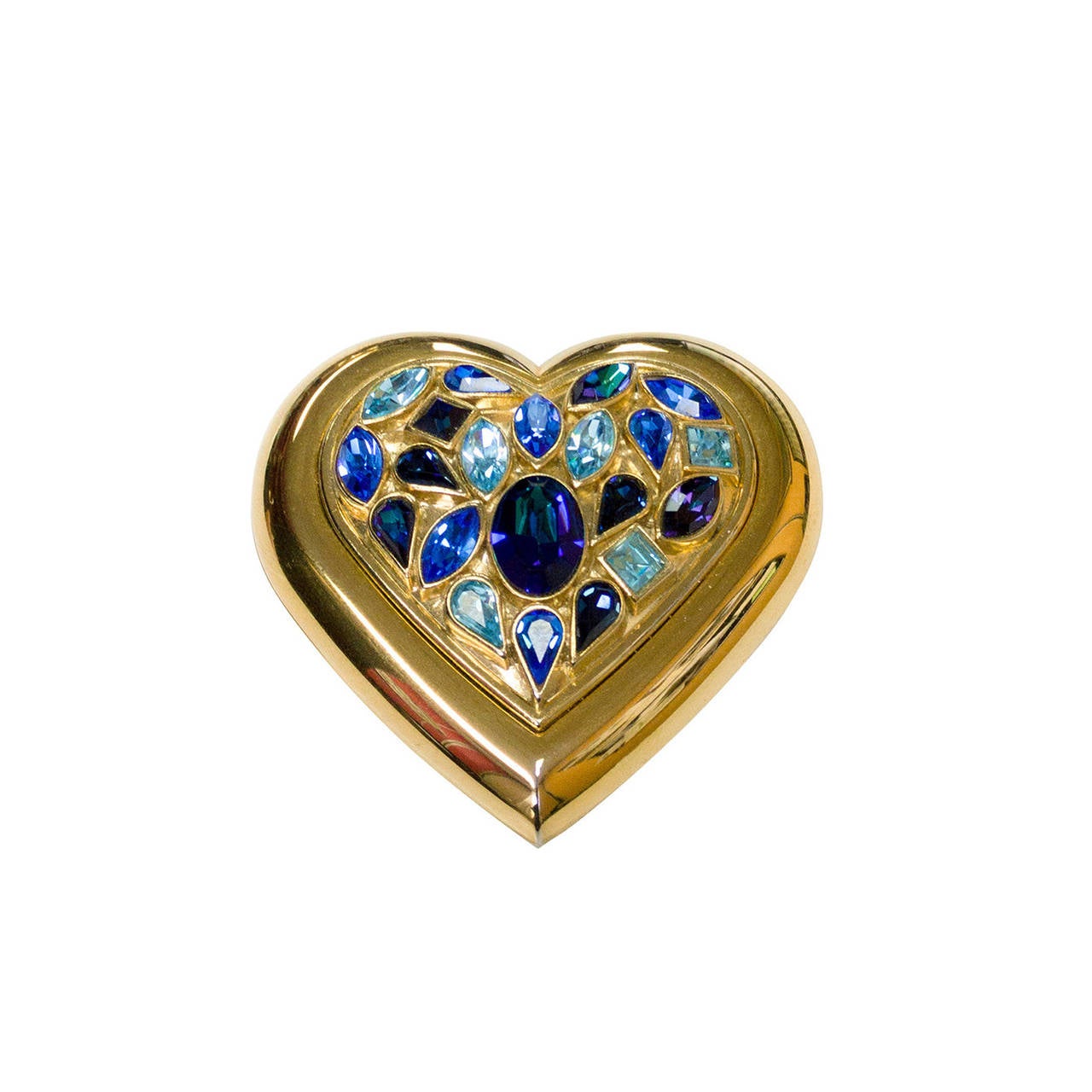 Yves Saint Laurent Paris Dazzling Crystal Jewels Heart Compact YSL