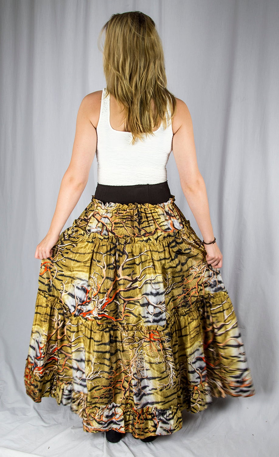 Women's Beautiful Roberto Cavalli Long Silk Skirt