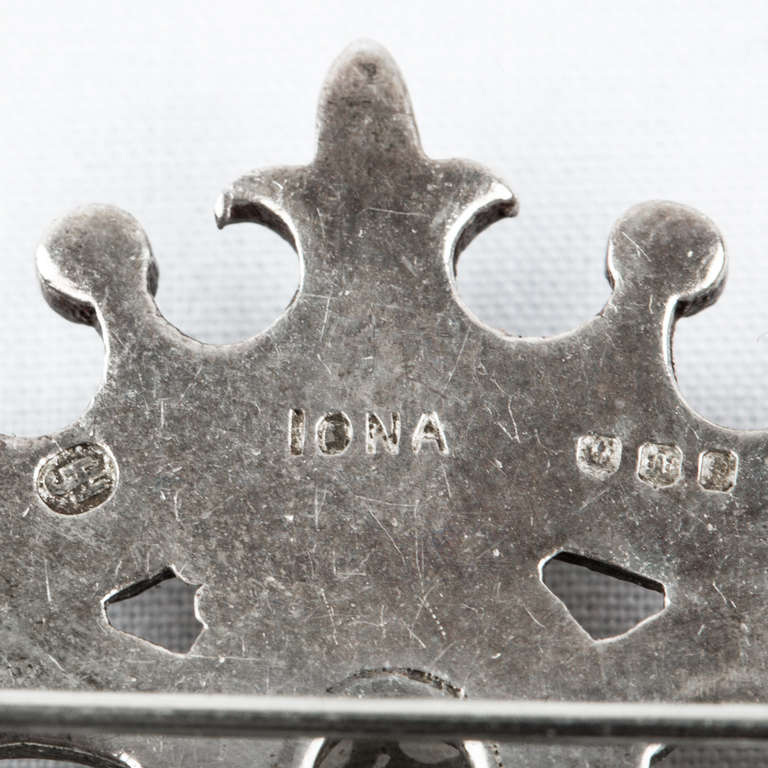 iona silver brooch