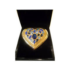 Yves Saint Laurent Paris Dazzling Crystal Jewels Heart Compact YSL