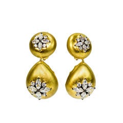 Gilt Sterling Silver CZ Drop Earrings 5