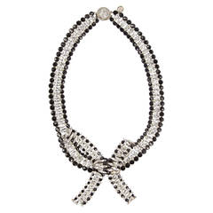 Outstanding Guy Laroche Crystal and Jet Necklace Paris 1