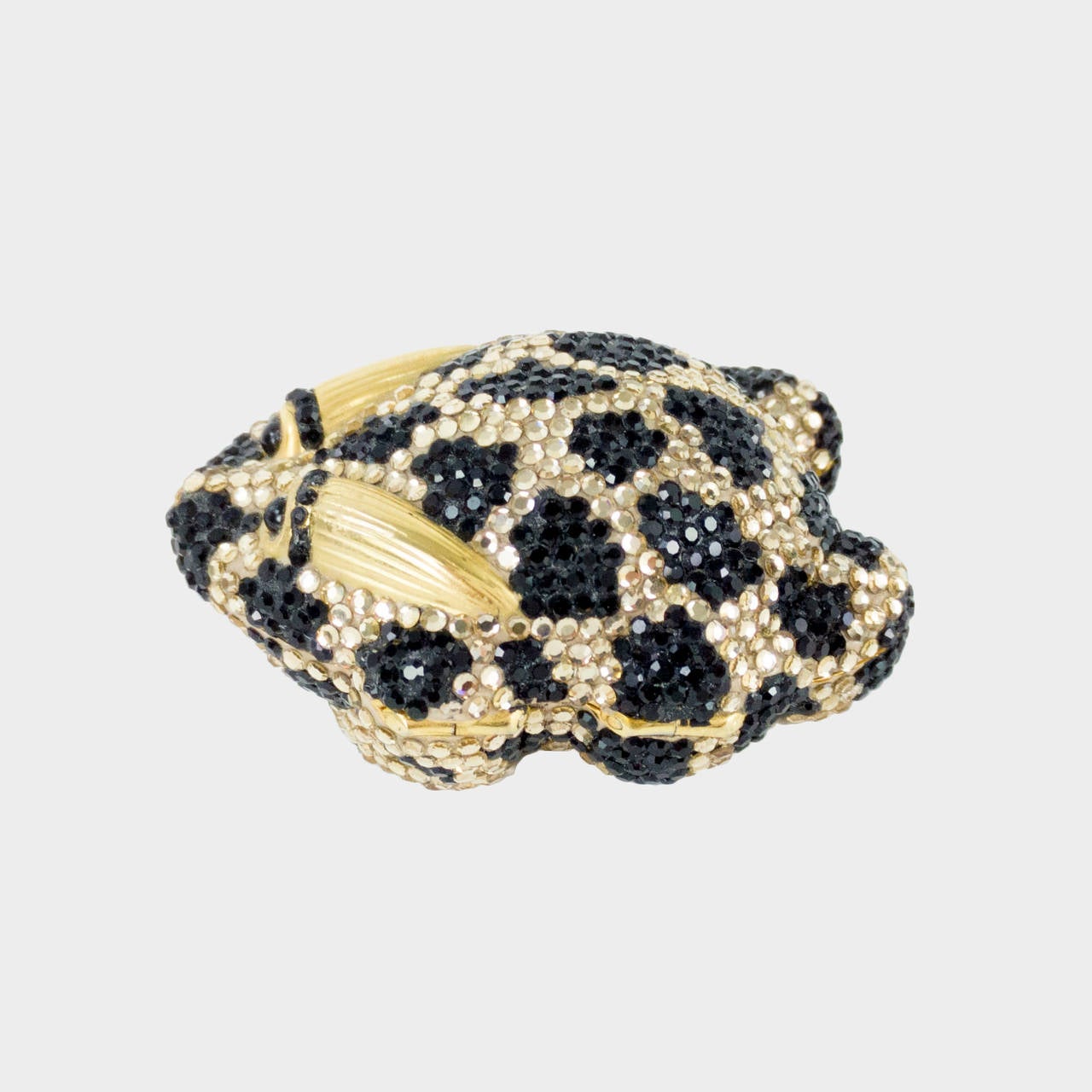 Judith Leiber Swarovski Crystal Frog Pillbox In Excellent Condition In Montreal, QC