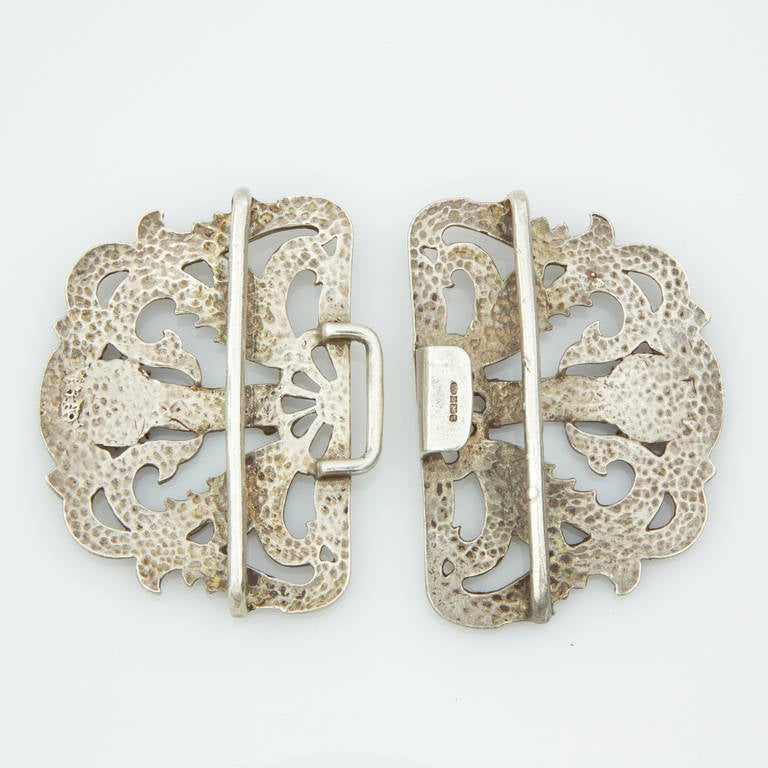 Art Nouveau Sterling Silver Belt Buckle England c1897 at 1stDibs