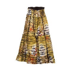 Roberto Cavalli Long Silk Skirt 12