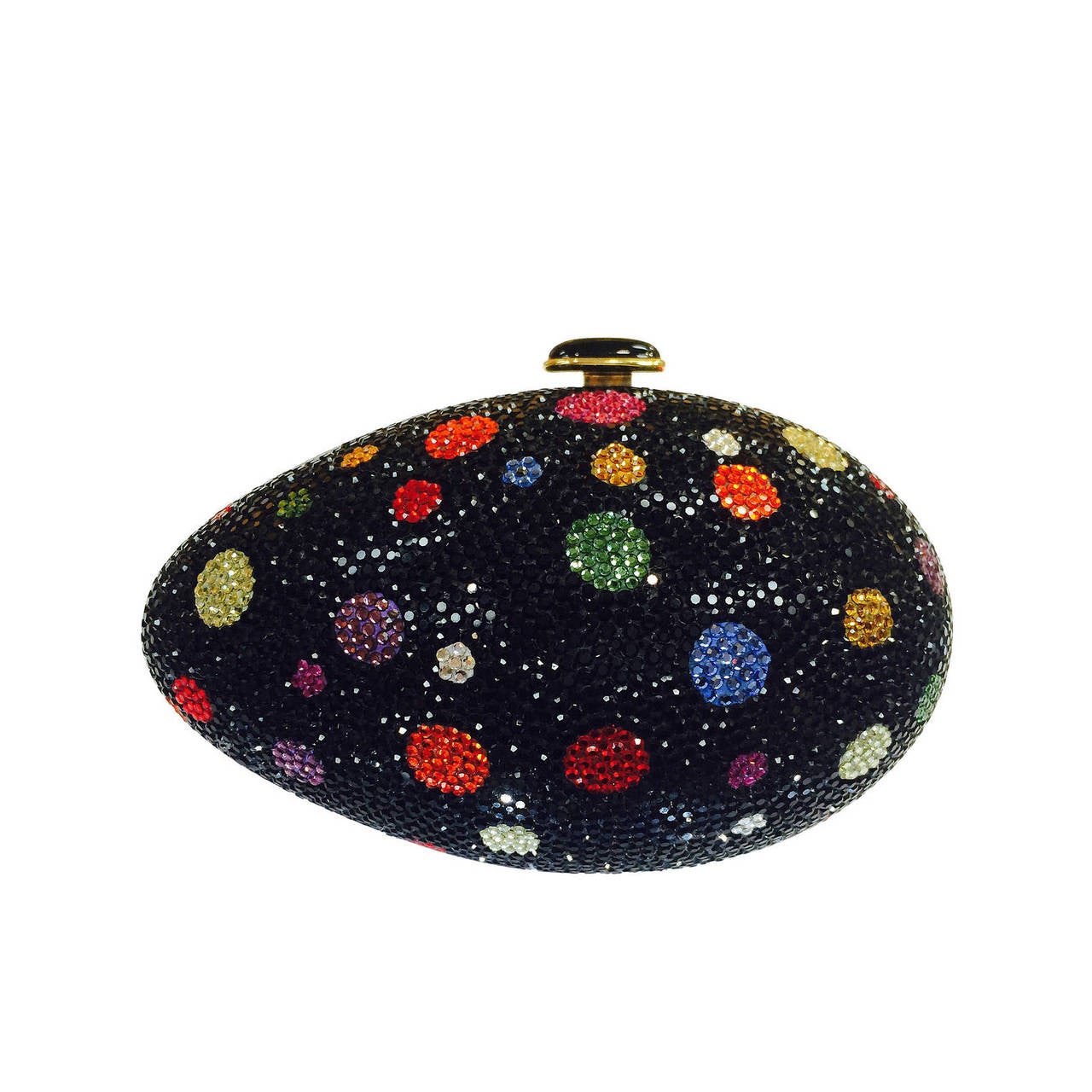 Rare Judith Leiber Swarovski Crystal Vivid Egg Minaudière Clutch