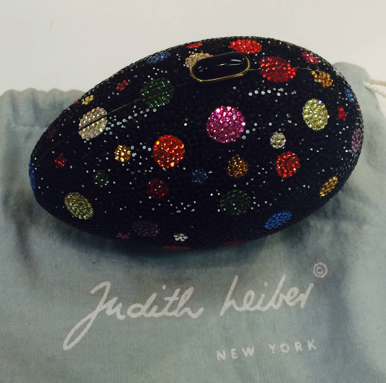 Rare Judith Leiber Swarovski Crystal Vivid Egg Minaudière Clutch 1