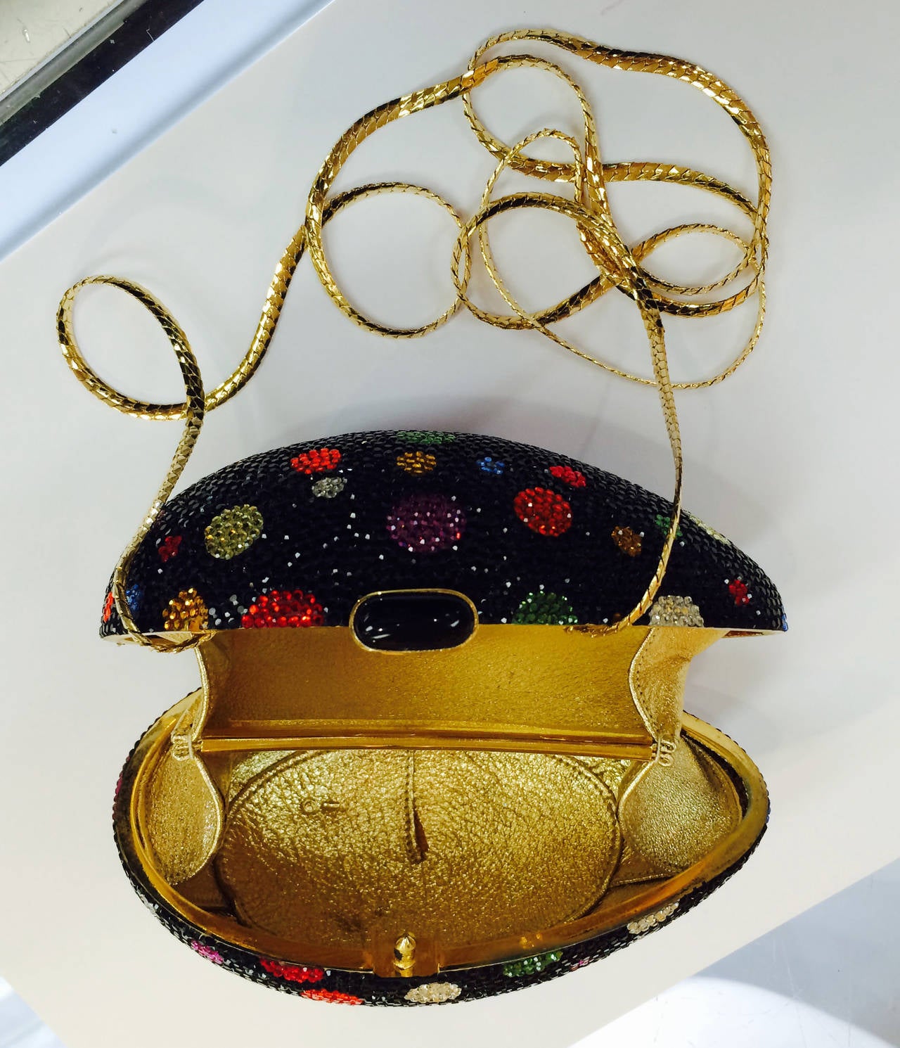Women's Rare Judith Leiber Swarovski Crystal Vivid Egg Minaudière Clutch