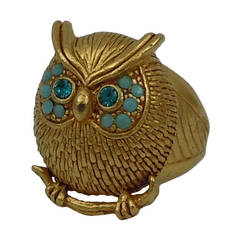 Retro Askew London Owl Adjustable Ring