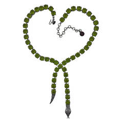 Askew London Jewel Snake Drop Necklace