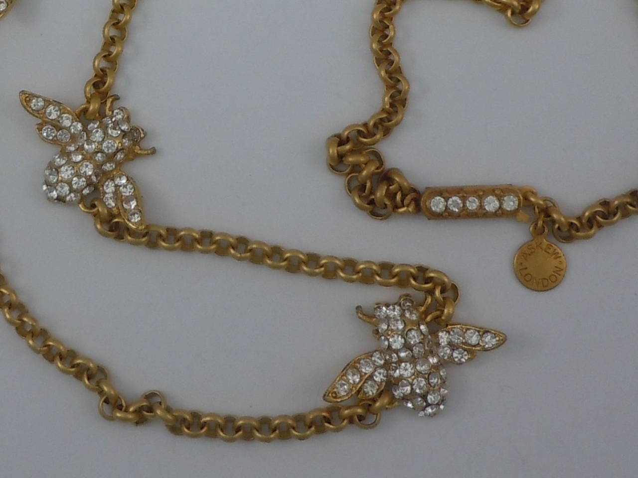 Askew London Long Bee Chain Rope Necklace