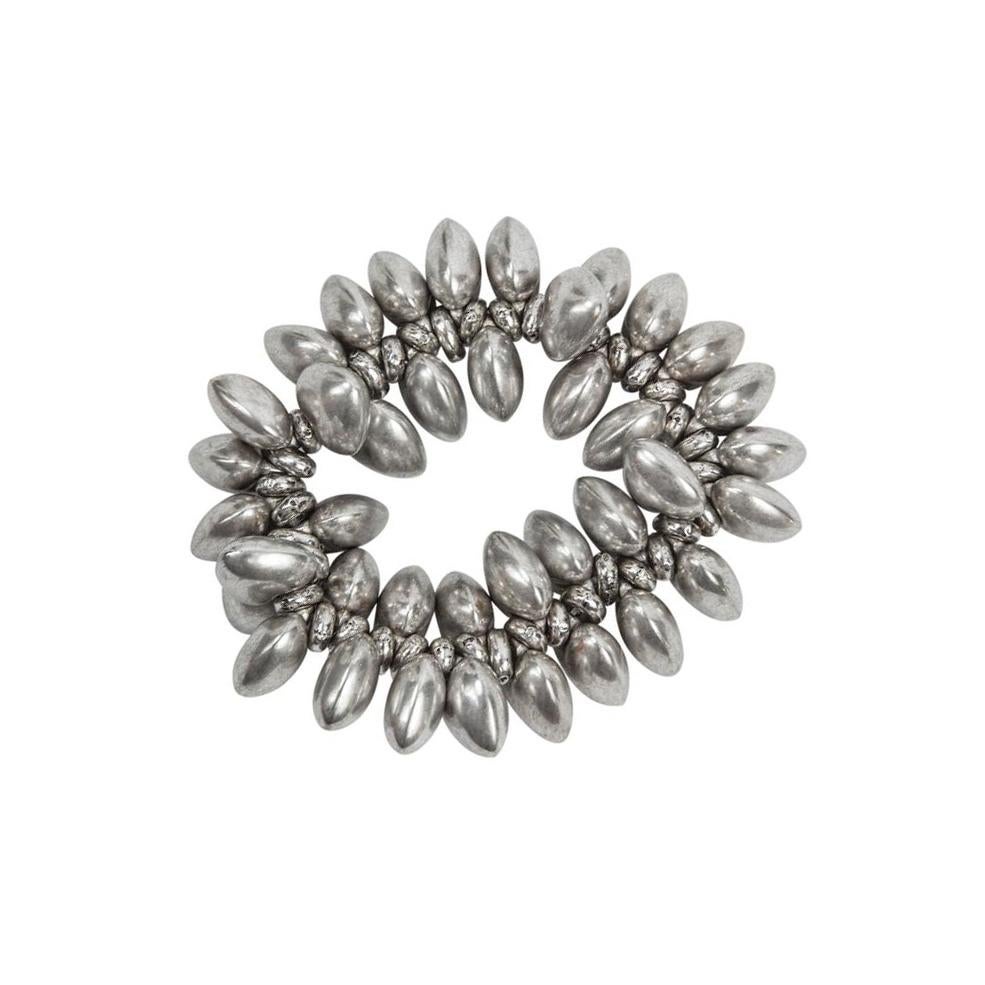 Modernist Continuous Loving Hearts Silver Bracelet For Sale
