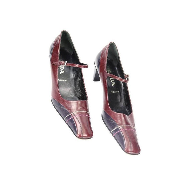 prada vero cuoio black heels