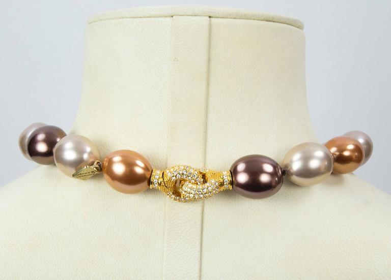 Faux Tahitian South Sea 18 x 20mm Exotic Multi Color Oval Pearl