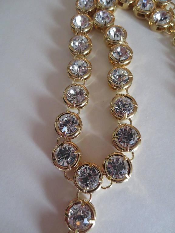 Long Diamante Runway Pearl Necklace For Sale at 1stDibs | long diamante ...