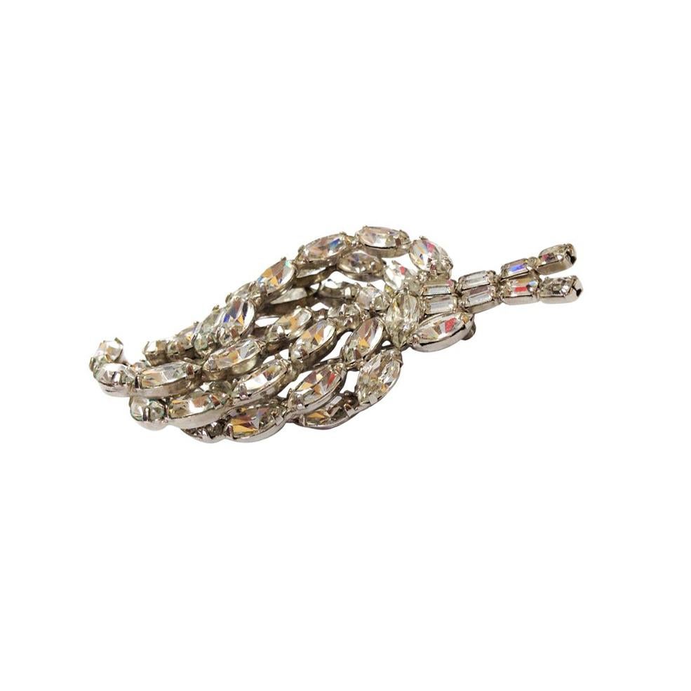 De las mujeres Broche Hoja Swarovski Retro Años 50 Kramer en venta
