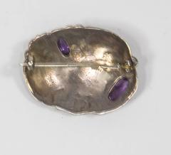 Theodor Fahrner Jugendstil Amethyst Sterlingsilber Brosche Anstecknadel